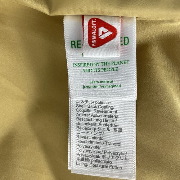 J. Crew Quilted Vest with PrimaLoft Beige Women's Size L - Picture 4 of 9